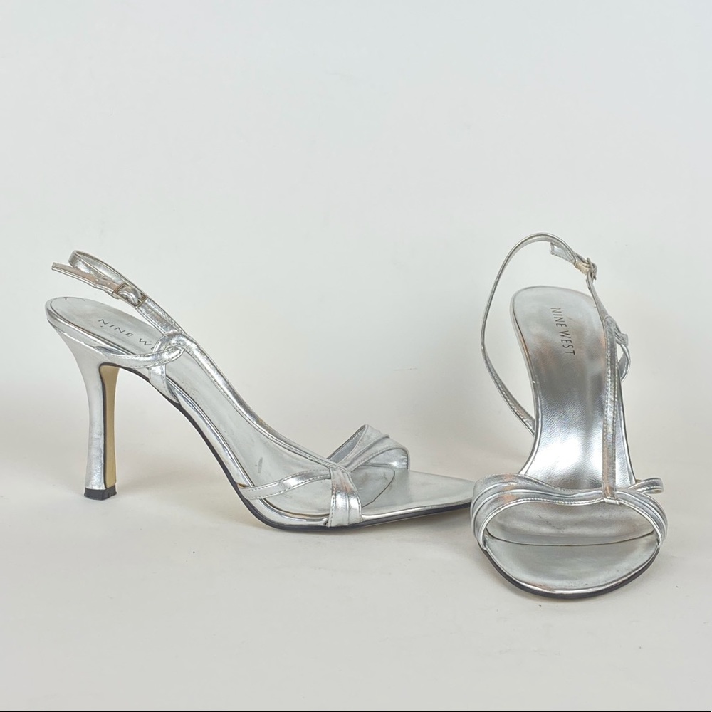 Nine West Silver Twist Heels